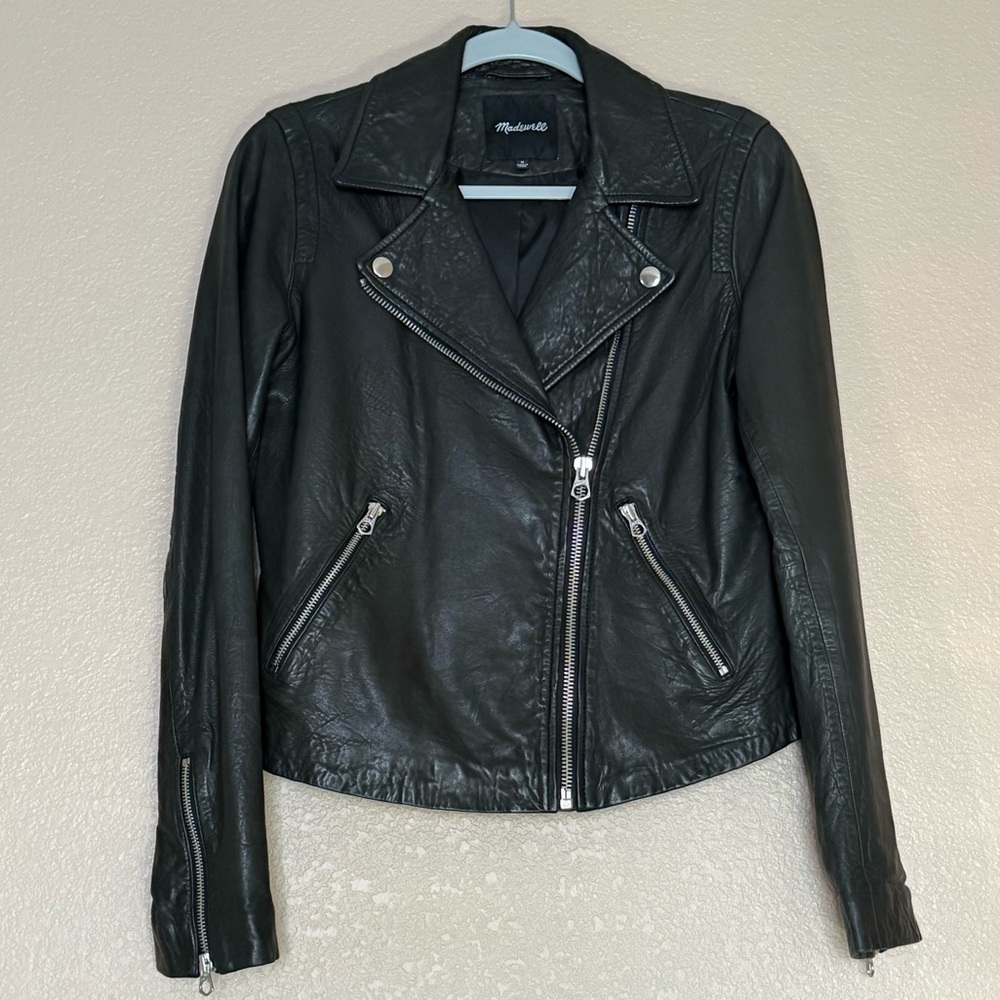 Madewell Black Leather Moto Jacket